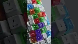 Final render of the Cylindrical Keyboard in Blender 3D #blendershorts #blender #geometrynodes #cgi