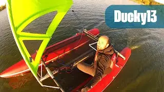 On board of the Ducky13 inflatable sailing catamaran / Надувний вітрильний катамаран