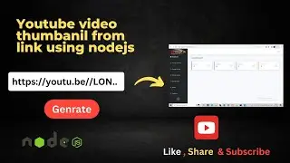 generate youtube video thumbnail from link using nodejs | youtube thumbnail from nodejs  