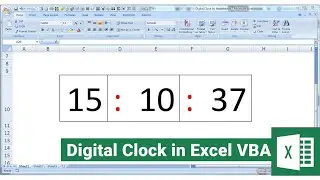 Digital Clock in Excel VBA - Excel VBA Macro Examples