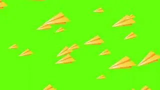 Green Screen Paper Plane