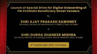 Digital Onboarding and Training for Street Vendors' under PM SVANIdhi Scheme
