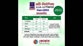 ঢাবি (২০২৪-২৫) বিজ্ঞান ইউনিট মানবন্টন  #admission #dhakauniversity