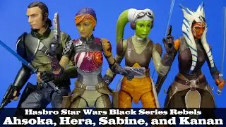 Star Wars Black Series Rebels Ahsoka, Kanan, Hera, and Sabine Photo Real Action Figure Review