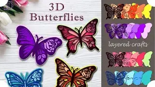 3D Butterflies Craft Cricut SVG | 3D SVG CUT Files | Free 3D SVG