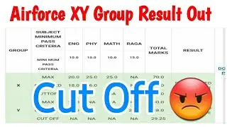 Airforce XY Group Exam Result Out | Urgent & Fast Information Airforce Result Out | Cut Off
