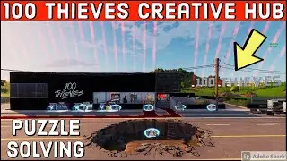 100 Thieves Creative Hub! How to Solve the Puzzle in Creative Hub! + Secret Code in Featured Hub!