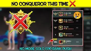 No Conqueror this time 💔😞 No More Solo Fpp Rank Push ❌.#conqueror #hammadop #solofpprankpush