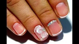 Top Beautiful nail design. French on short nails 2017 New from the master of manicure nail 2017