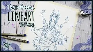 Traditional Lineart Tutorial •  Amunet • Micron Pen Inking