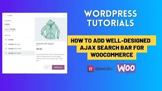 How to add well designed  AJAX Search bar for WooCommerce