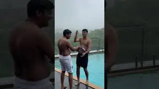 Guess the song or get thrown in the pool 🤭😂