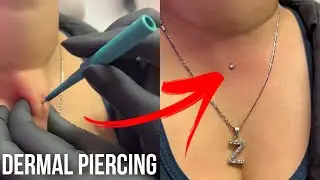 Neck Dermal Piercing 💎 by Underground Tattoos Watford 