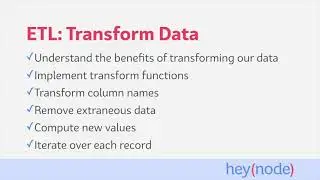 ETL: Transform Data with Node.js
