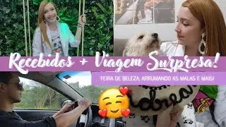 RECEBIDOS DA FEIRA PROFISSIONAL DE BELEZA E VIAGEM SURPRESA! ❤️ - VLOG