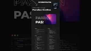 PARALLAX OUTLINE OF TEXT IN HTML AND CSS 