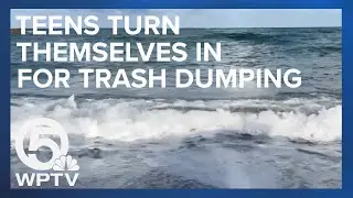 2 teens seen dumping trash into ocean face charges