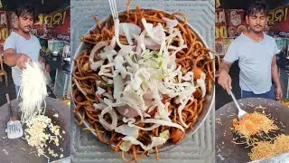 Korean Noodles in Kendrapada 🔥🥵🍜 || Korean Style Chicken Chowmein of Odisha || Indian Street Food