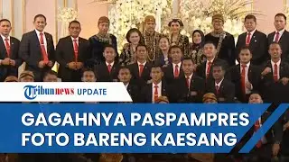 Jadi Momen Langka, Begini Gagahnya Paspampres saat Foto Bersama Kaesang & Erina di Mangkunegaran