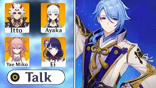 Ayato talks about Itto, Yae Miko, Kamisato Ayaka, Raiden, Kazuha | Genshin Impact Ayato Voice lines