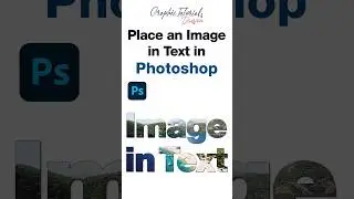 Place Image in Text în Photoshop l #shorts