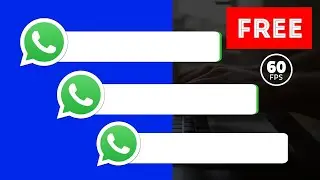 WhatSapp lower thirds animation Chroma Key, alpha channel free download HD 60 fps