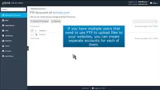 How to create additional FTP accounts in Plesk