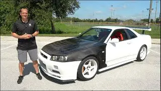 This R34 Nissan Skyline GT-R has the right mods to make it the PERFECT sports car!
