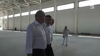 Глава КЧР Рашид Темрезов проверил ход строительства Ледового дворца в Карачаевске