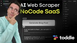 Build your Own AI Web Scraper Micro SaaS using NoCode (Nordcraft [Toddle] & Xano)