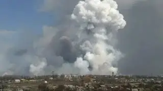 Удар ракеты.Видео с камеры моего дома .