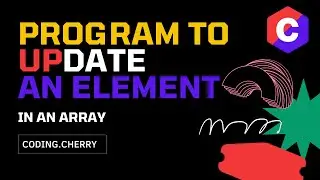 Program to update an element of array at specific position