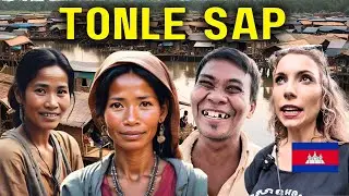 Rural Life of Villagers in Cambodia | Floating Village Tonle Sap Cambodia / Walking Tour 2024