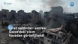 İsrail bombardımanı sonrası Gazze’deki yıkım havadan görüntülendi| VOA Türkçe