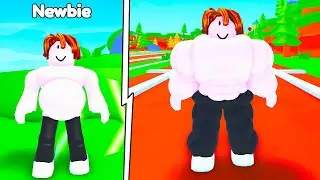 Going From Fat NOOB to Fit Pro In Roblox Muscle Race Simulator