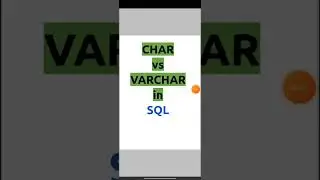 CHAR vs VARCHAR in SQL #sql  #dbms #shorts