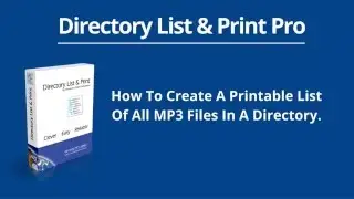 How To Create A Printable List Of All MP3 Files In A Directory