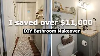 DIY Bathroom Makeover on a Budget / Small Bathroom Remodel Final Reveal