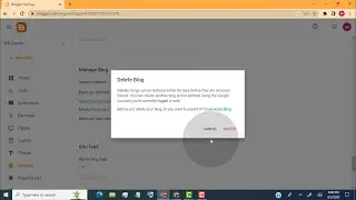 how to remove blogger blog BlogSpot