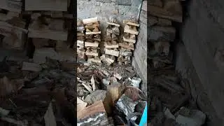 Сложил дрова, чтобы высыхали.