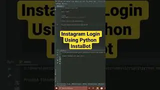 Instagram Login Using Python Instabot