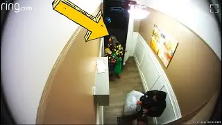 FAKE Uber Eats Guy Follows Woman Into Her Apartment! (Caught on Ring Stick Up Cam)