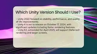 Which Unity Version Should I Use? - The Animation Reel
