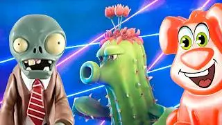 Кактус против зомби. Желейный Стасик играет в Plants vs Zombies.