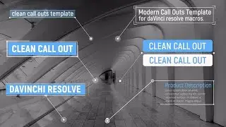 20  Clean Callouts DaVinci Resolve Macros