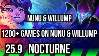 NUNU & WILLUMP vs NOCTURNE (JGL) | 1200+ games | EUW Diamond | 25.9