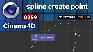 0099. spline create point tool in cinema 4d
