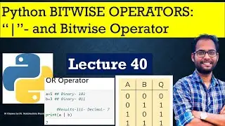 Python for Beginners || BITWISE Operators || 