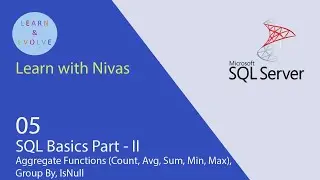 SQL Basics Part - II | Explanation of Aggregate Functions (Count, Sum, Avg, Min, Max) with LIVE SQL