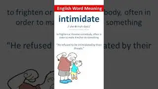 Word of the day | English meaning of intimidate.